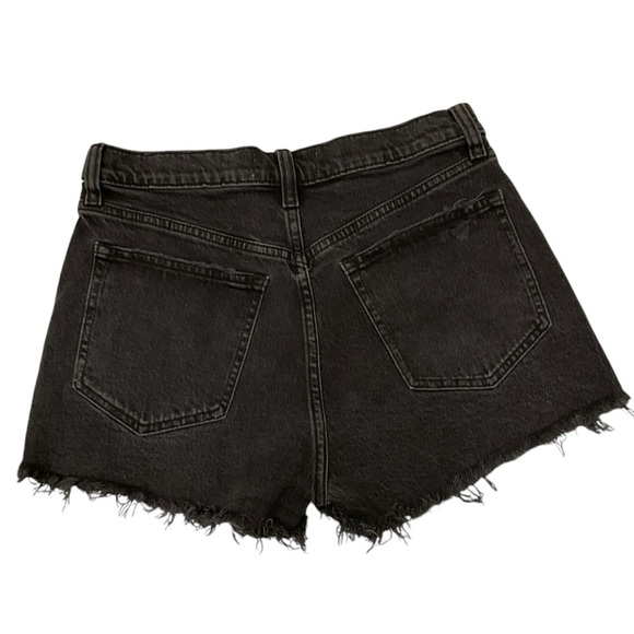 NWT Abercrombie & Fitch Distressed Mini Short Fringe Zip Fly Black Size 27 - Picture 2 of 16